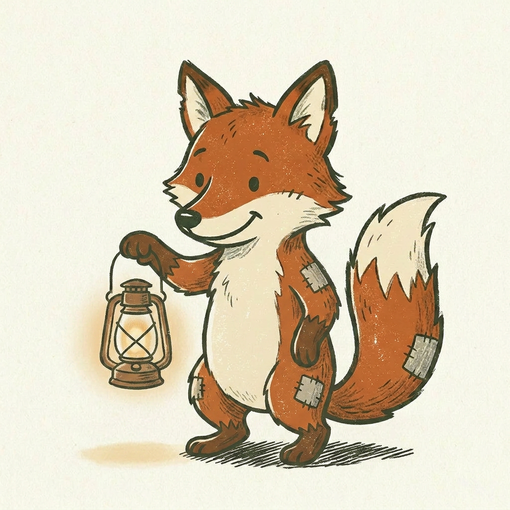 Fox with Lamp